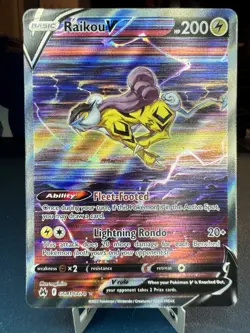 Pokemon TCG Raikou v Crown Zenith: Galarian Gallery Holo Ultra Rare Card #GG41 - Image 1