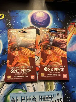 One Piece "Paramount War" OP-02 12-Card Sealed Booster Pack X2 Packs - Image 1