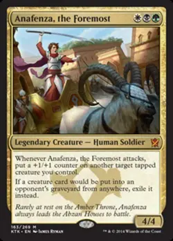 Moderate Play, English MTG Regular Anafenza, the Foremost Khans of Tarkir Magic - Image 1