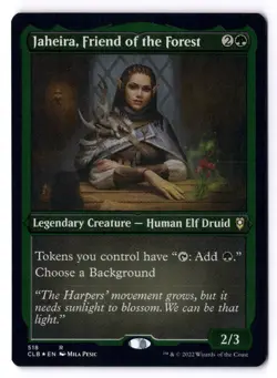 Jaheira Friend Of The Forest NM* ETCHED FOIL Commander Baldur's 518 -UnltdCards - Image 1