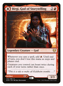 MTG - 1 x FOIL Birgi, God of Storytelling - Rare - Kaldheim (KHM) - M/NM - Image 1