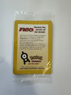 Sealed 2001 Entei Reverse Holo Pokemon Neo Discovery Black Star Movie Promo VTG - Image 1