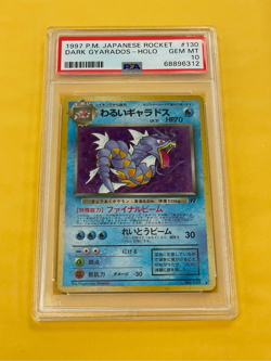 1997 Pokemon Japanese Rocket Dark Gyarados Holo #130 PSA 10 - Image 1