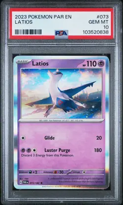 2023 POKEMON PAR EN #73 LATIOS PSA 10 PARADOX RIFT POP 12 - Image 2