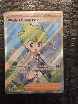Pokemon Wally's Compassion 176/132 Me01: Mega Evolution Ultra Rare Holo TCG NM- - Image 3