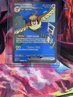 Pidgeot ex 225/197 Special Illustration Rare Obsidian Flames Pokemon NM - Image 1