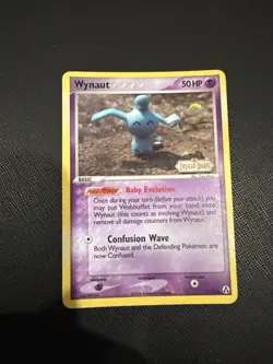 Pokemon TCG EX Legend Maker Stamped Holo Wynaut 71/92 With Swirl - DMG - Image 1