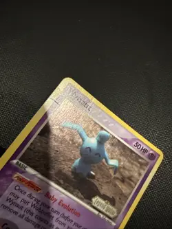Pokemon TCG EX Legend Maker Stamped Holo Wynaut 71/92 With Swirl - DMG - Image 3
