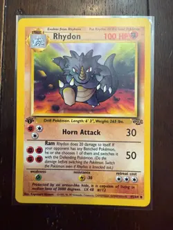 Rhydon Jungle 45/64 1st Edition Uncommon - Pokemon TCG WoTC - VLP Matt - Image 1