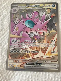 Pokemon TCG Team Rockets Nidoking EX 233/182 Destined Rivals NM Condition - Image 1