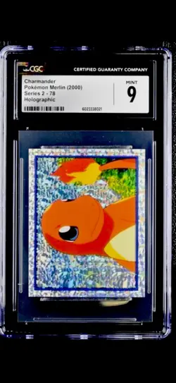 2000 POKEMON MERLIN SERIES 2 #78 CHARMANDER-PRISM HOLOGRAPHIC CGC 9 - Image 2
