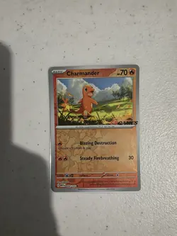 Pokemon TCG Charmander 004/165 - 151 MEW EN EB Games Stamp Promo Un-Sealed - Image 1
