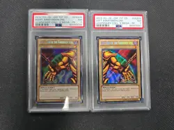 Yugioh PSA 7 NM 2012 Left & Right Arm Of The Forbidden One LCYW Secret Rare - Image 1