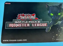 Yugioh Battle Pack 3 Monster League Quantum Cat Black Playmat Mat Konami RARE! - Image 2