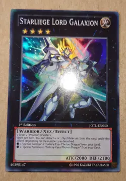 Starliege Lord Galaxion JOTL-EN050 Super Rare 1st Edition Yugioh - Image 1