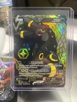 Umbreon CUSTOM Stained Glass Van Gogh Shiny Unbranded Card Display Only - Image 2