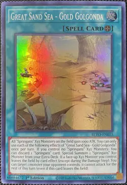 Great Sand Sea - Gold Golgonda BLVO-EN055 Blazing Vortex 1st Ed - Yugioh Card - Image 1