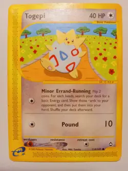 Togepi 117/147 2003 Common Aquapolis Set NM Collectible Pokemon Card TCG - Image 1