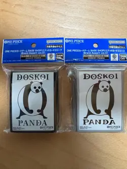 ONE PIECE CARD GAME BASE SHOP LIMITED DOSKOI PANDA Set of 2 SLEEVES Japanese - Image 1
