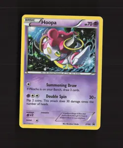 Hoopa XY90 XY Black Star Promo Cosmos Holo Pokemon Card DMG - Image 1