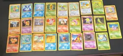 Job Lot x26 Pokemon Base Set Cards NM - HP Condition - No Duplicates - Image 1