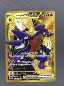 Pokemon TCG Cynthia's Garchomp EX Holo Card 241/182 Sv10: Destined Rivals - Image 1