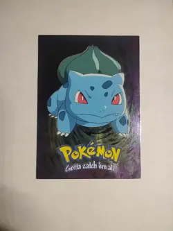 #01 BULBASAUR Stage 1 POKEMON E1 of 12 1999 Trading Card TOPPS Blue Logo - Image 1