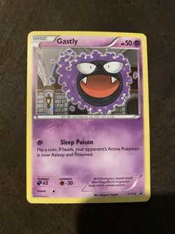 Pokemon TCG Gastly XY132 Holo Black Star Promo Card LP - Image 1