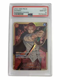OP01-120 Shanks SEC Romance Dawn One Piece Card Game English PSA 10 GEM - Image 1