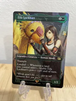 MTG Tifa Lockhart (Borderless) (Chocobo Track Foil) Final Fantasy #0567 NM/M - Image 1