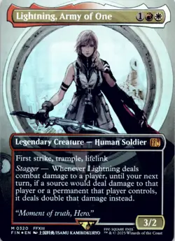 MTG Lightning, Army of One (0320) (Borderless) Foil NM FINAL FANTASY Magic 320 - Image 1