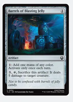Barrels of Blasting Jelly | MTG TLA Avatar | Artifact Mana Any Color Damage | NM - Image 1
