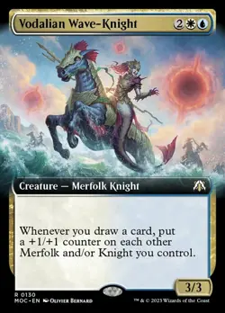 1x Vodalian Wave-Knight - Extended Art - Commander: March Of The Machine - Near - Image 1