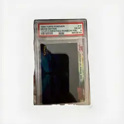 Pokemon Mewtwo 1999 Topps Movie Temple of Mewtwo #18 Rainbow Foil PSA - Image 1