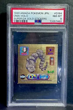 1999 Amada Pokemon Onix Holo Sticker PSA Graded | Pop 4 | Japanese Rare - Image 1