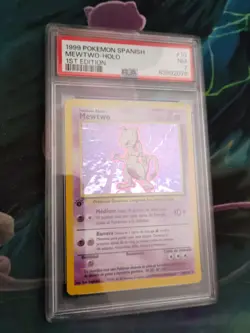 1999 Pokemon Spanish 1st Edition #10 MeWTWO-Holo PSA 7 - Image 2