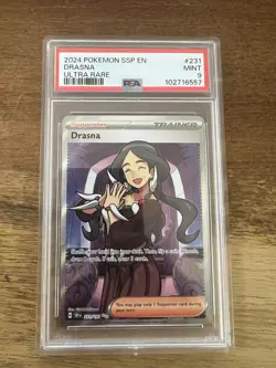 2024 Pokemon SSP EN Drasna Supporter Ultra Rare #231/191- PSA 9 MINT - Image 1