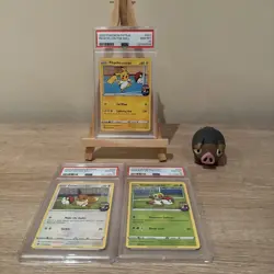Pokemon TCG PSA 10 PIKACHU, EEVEE, & GROOKEY ON THE BALL FUTSAL ⚽ - Image 1