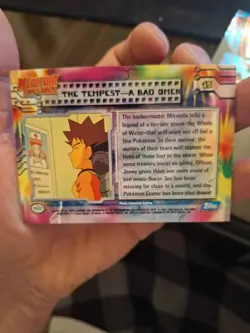 The Tempest - A Bad Omen #15 | Pokemon Topps Mewtwo Strikes Back HOLO BLUE LOGO - Image 2