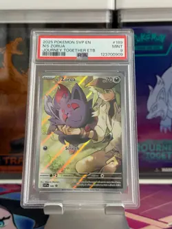 PSA 9 - N's Zorua #189 Journey Together ETB - 2025 Pokemon Journey Together - Image 1