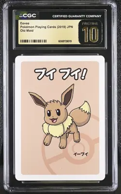 CGC 10 Pristine - Eevee [Old Maid Pokemon Center Promo 2019] - Image 1