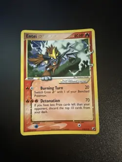 2005 EX Unseen Forces GOLD STAR Shiny Entei Holo Foil Rare 113/115 Pokemon NM - Image 1