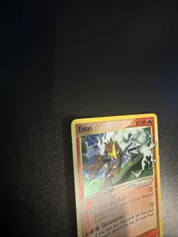 2005 EX Unseen Forces GOLD STAR Shiny Entei Holo Foil Rare 113/115 Pokemon NM - Image 2