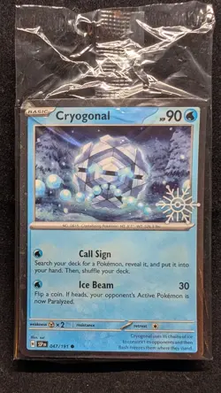 Cryogonal 047/191 - Holiday Calendar (Sealed) Stamped Promo NM Pokemon TCG - Image 1
