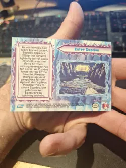 Enter Zapdos #33 Pokemon Topps Movie 2000 Holo Foil NM Blue Logo - Image 2