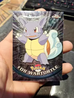 Wartortle #08 Pokemon Topps Chrome Holo Foil TV Animation NM Vintage - Image 1