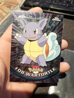 Wartortle #08 Pokemon Topps Chrome Holo Foil TV Animation NM Vintage - Image 2