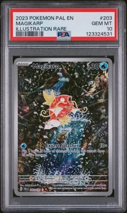 2023 POKEMON PAL EN-PALDEA EVOLVED ILLUSTRATION RARE #203 MAGIKARP PSA 10 - Image 1