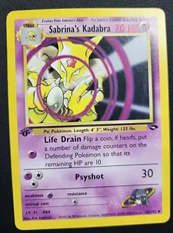 Pokemon Tcg Sabrina's Kadabra 058/132 Gym Challenge Uncommon 1st Edition LP - Image 1