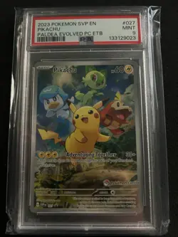 Pokemon TCG Pikachu - Paldea Evolved (Pokemon Center Exclusive stamp) 027 PSA 9 - Image 1